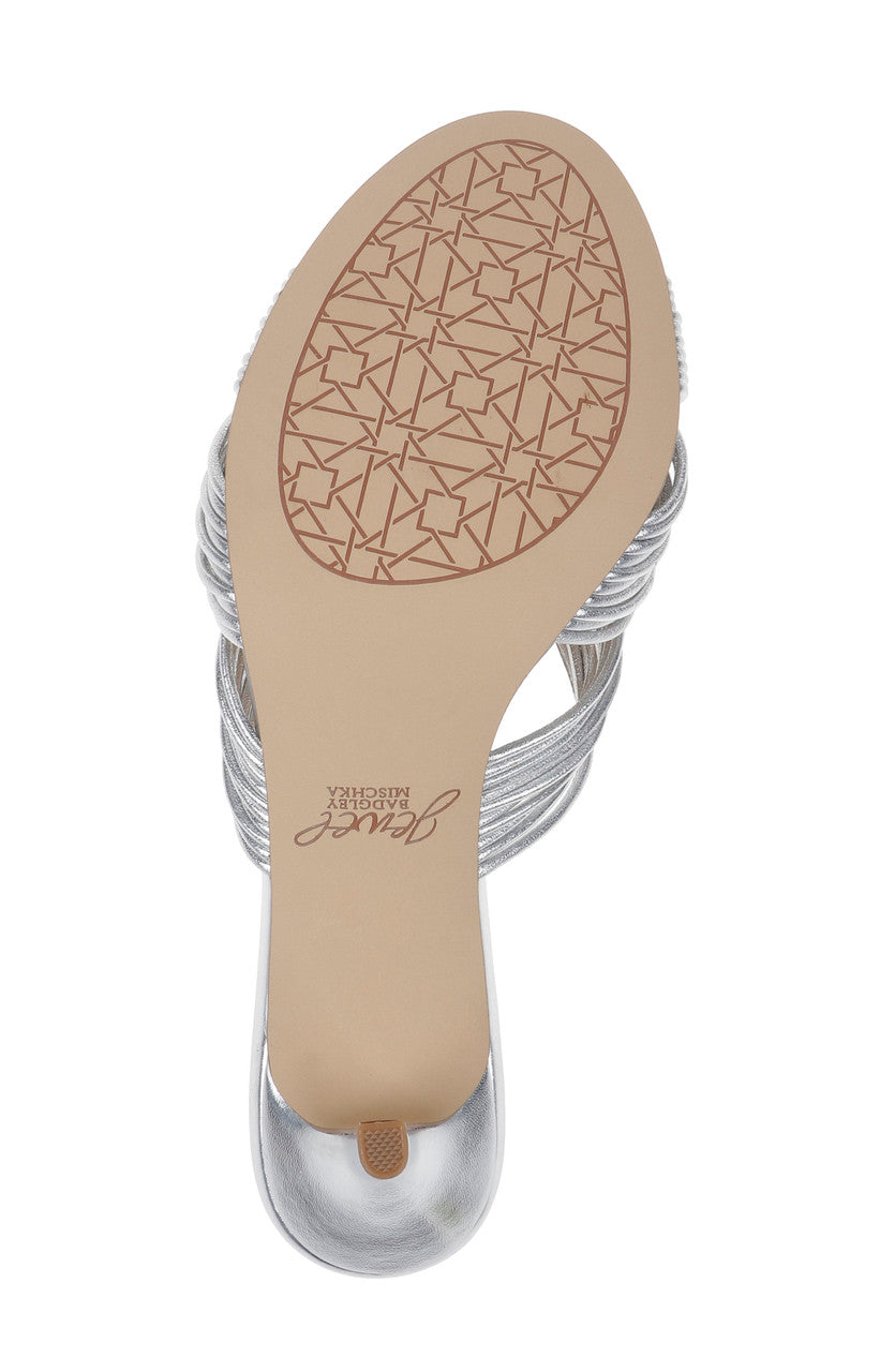 badgley-mischka-mia-mules-leder-silber-kitten-heel-60mm image 6