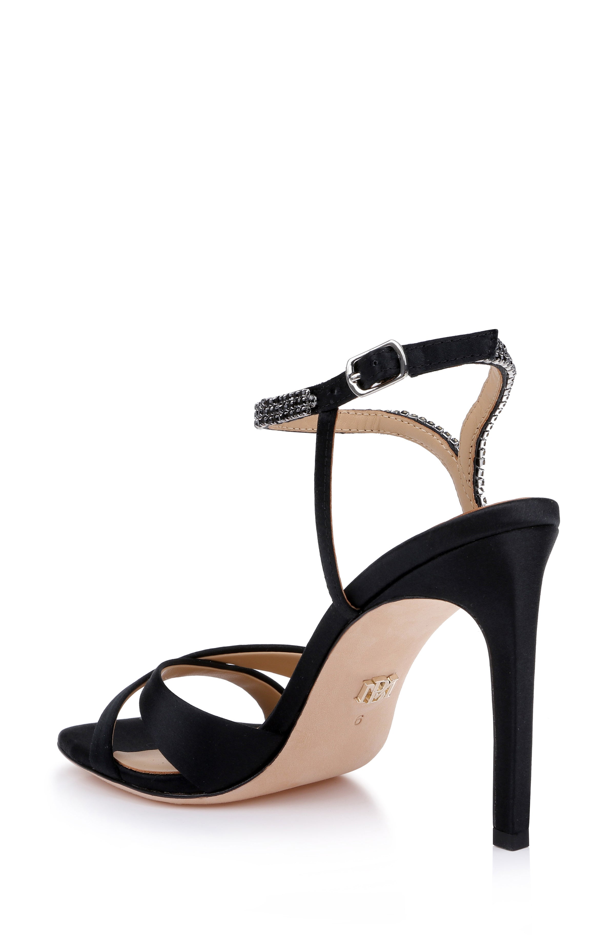 badgley-mischka-reagan-sandale-black-satin-kristall-stiletto image 2