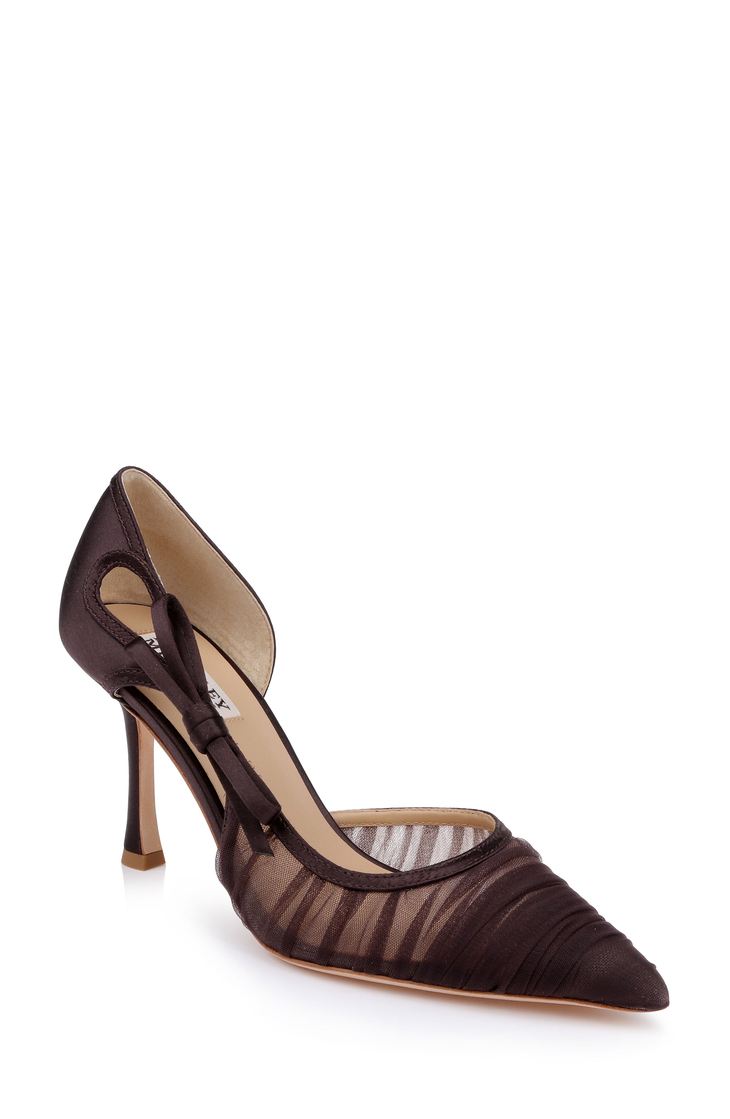 badgley-mischka-rayna-pumps-schwarz-satin-mesh-spitze image 7