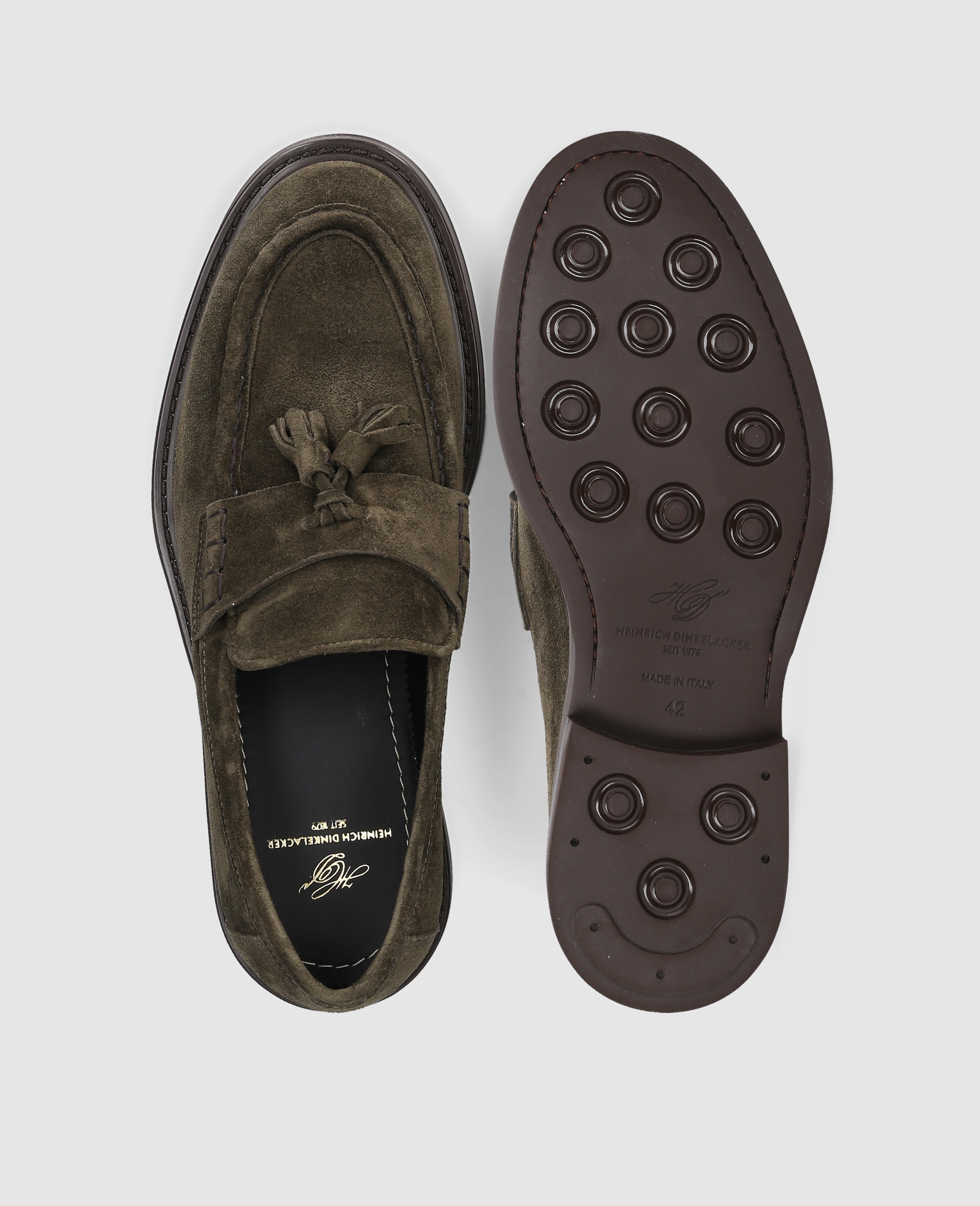 heinrich-dinkelacker-florenz-plain-v-loafer-dunkelgr-n-velours image 7