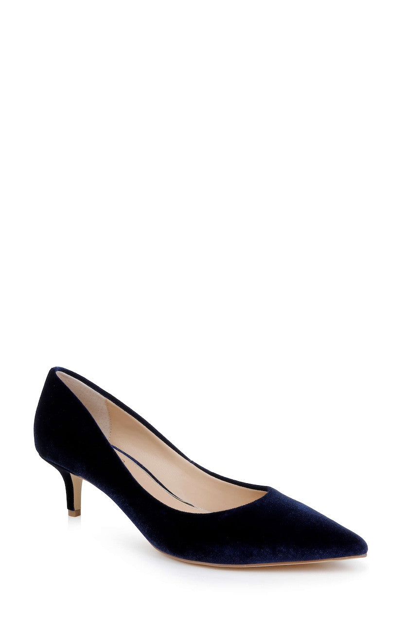 badgley-mischka-enola-jw5630-samt-pumps-navy-kittenabsatz image 1
