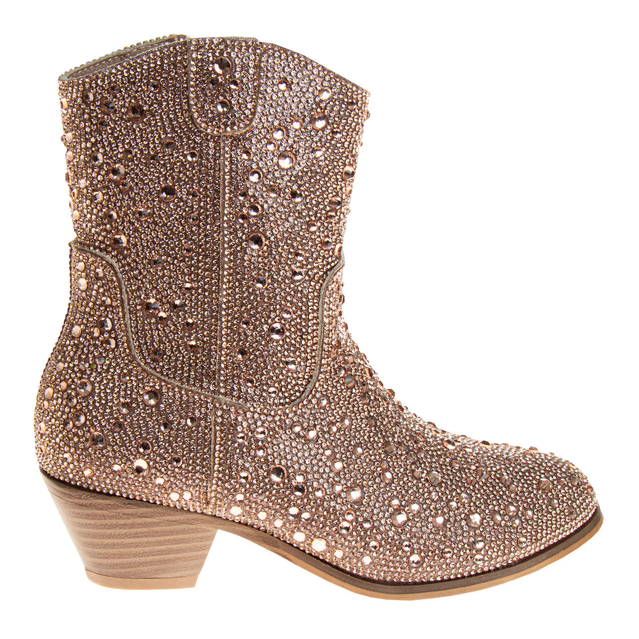 badgley-mischka-cowboystiefel-m-dchen-rosegold-glitzer image 2