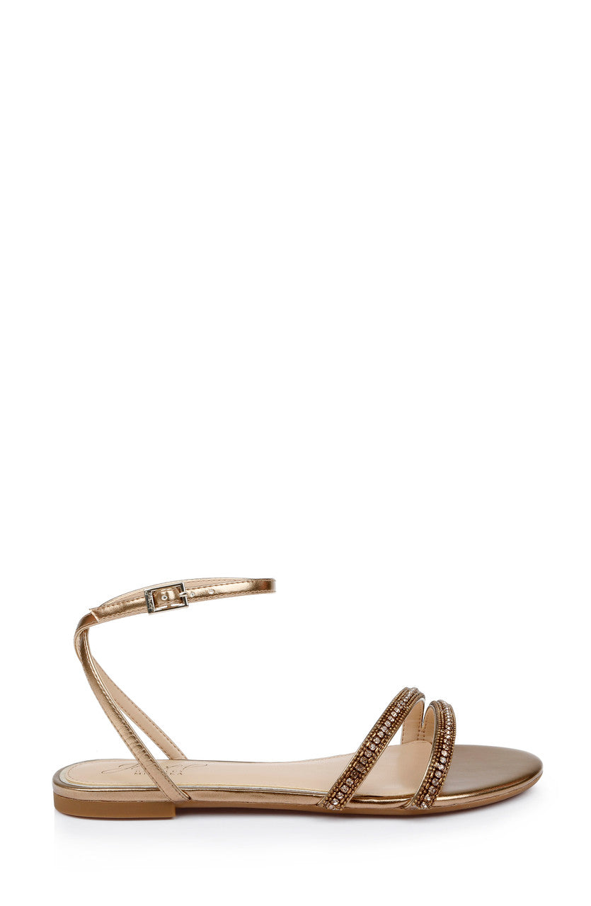 badgley-mischka-roslyn-flache-sandale-silber-strass image 2
