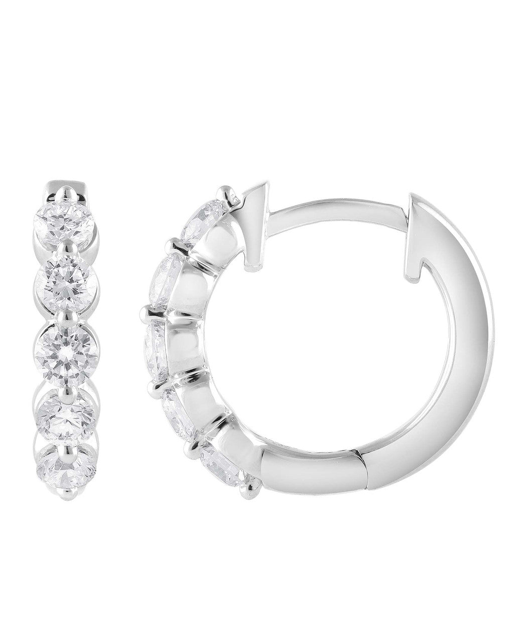 badgley-mischka-small-diamond-hoops-ohrringe-wei-gold-14k image 3