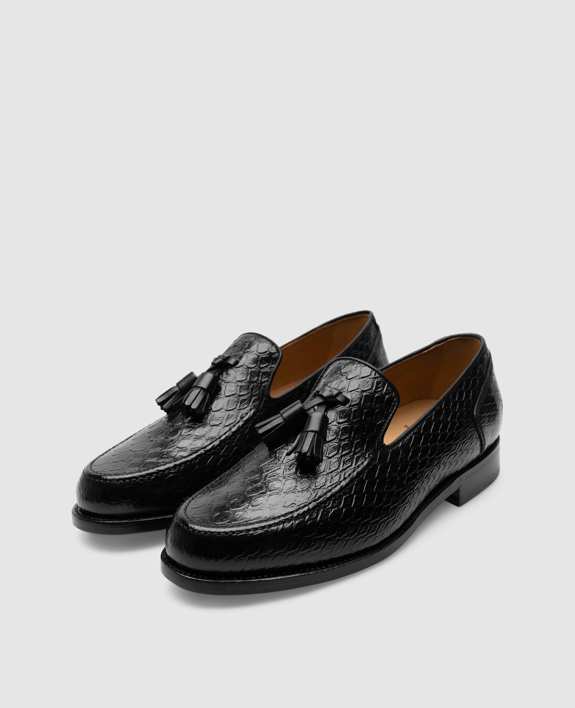 heinrich-dinkelacker-wien-plain-tassel-bc-loafer-schwarz-kroko image 2