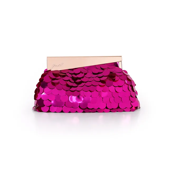 badgley-mischka-edie-clutch-pink-pailletten-kette image 1