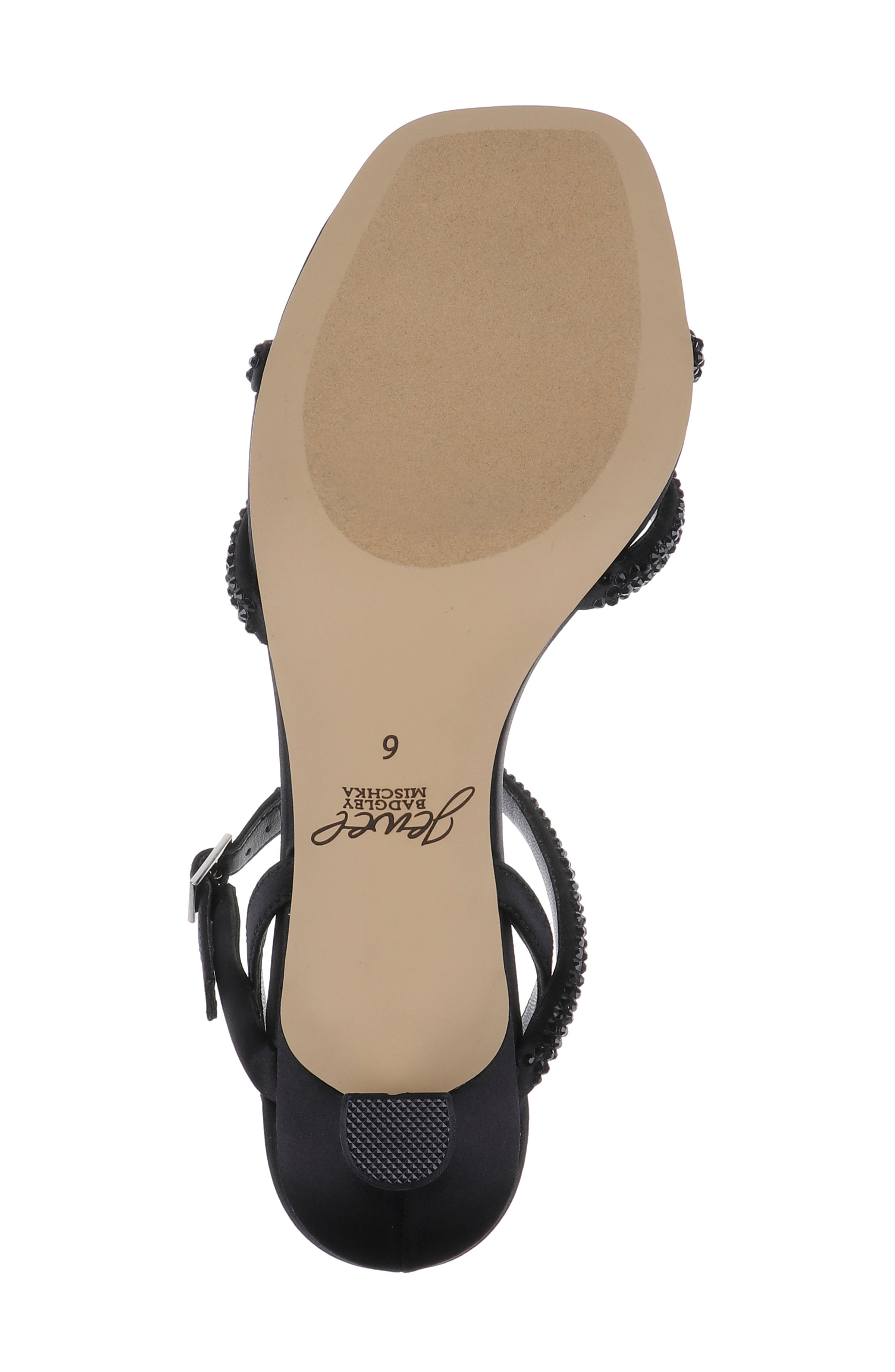 badgley-mischka-zianna-kitten-heel-sandale-satin-schwarz image 6
