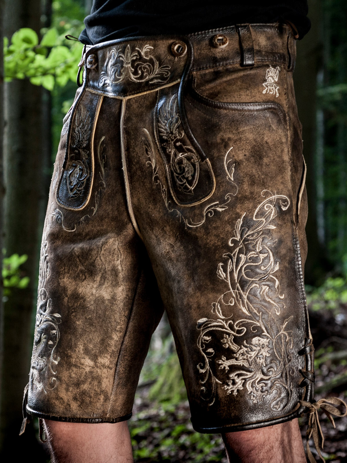 himmel-arsch-zwirn-sonntagshose-lederhose-wildbock-mit-g-rtel image 3