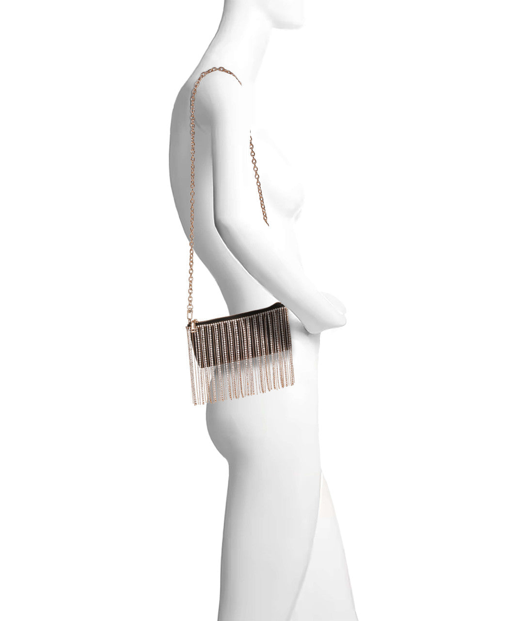 badgley-mischka-piper-top-zip-crystal-fringe-leather-crossbody-schwarz image 5