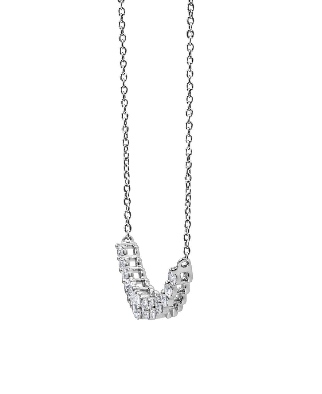 badgley-mischka-curved-bar-diamant-collier-14k-wei-gold image 2