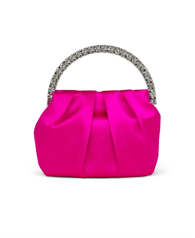 badgley-mischka-audrey-satin-clutch-schwarz-plissee image 1
