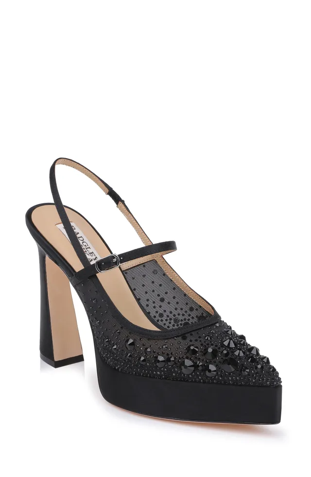 badgley-mischka-rhylee-slingback-pumps-schwarz-satin image 1