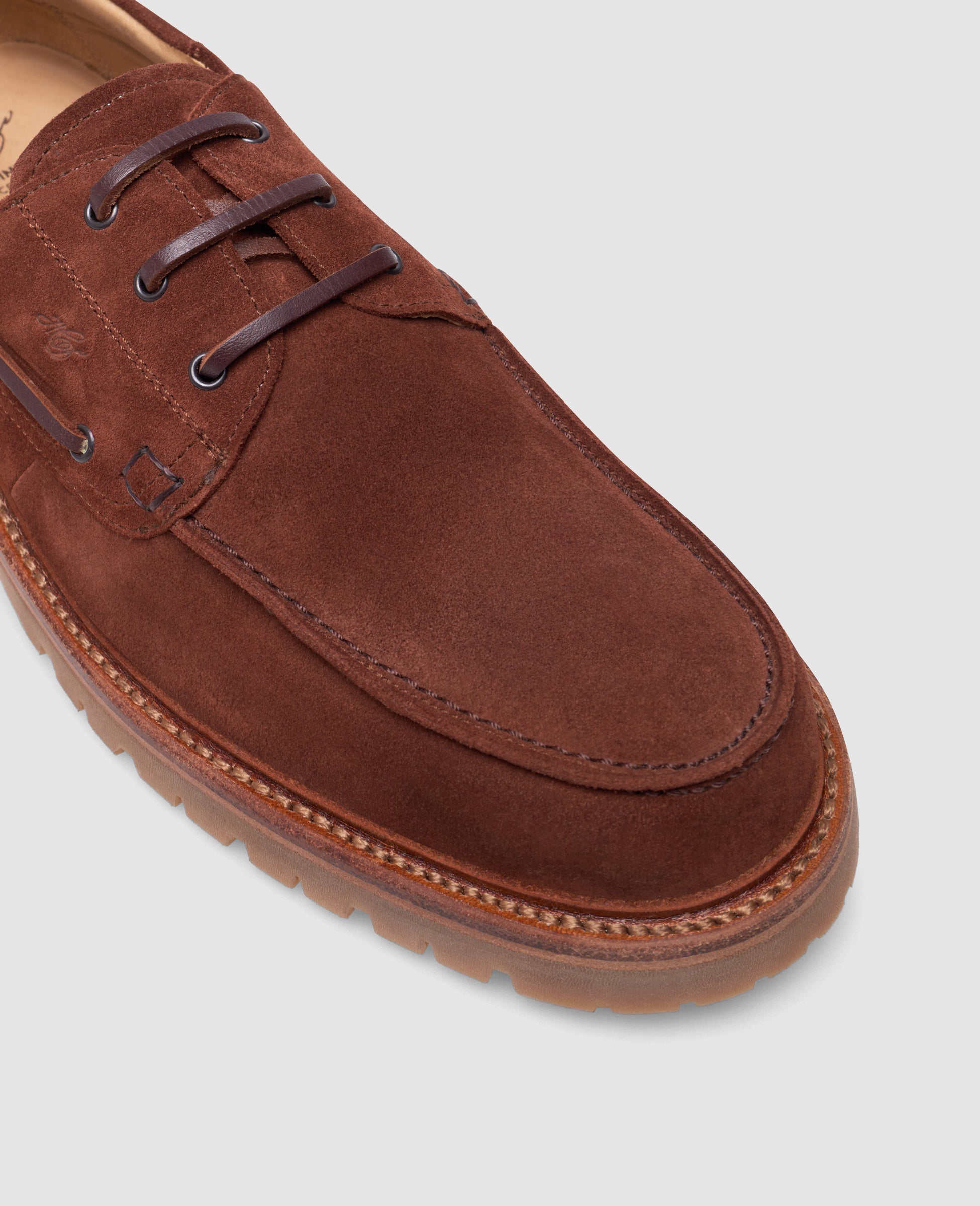 heinrich-dinkelacker-miami-plain-v-bootsschuh-rotbraun-kalbsvelours image 4