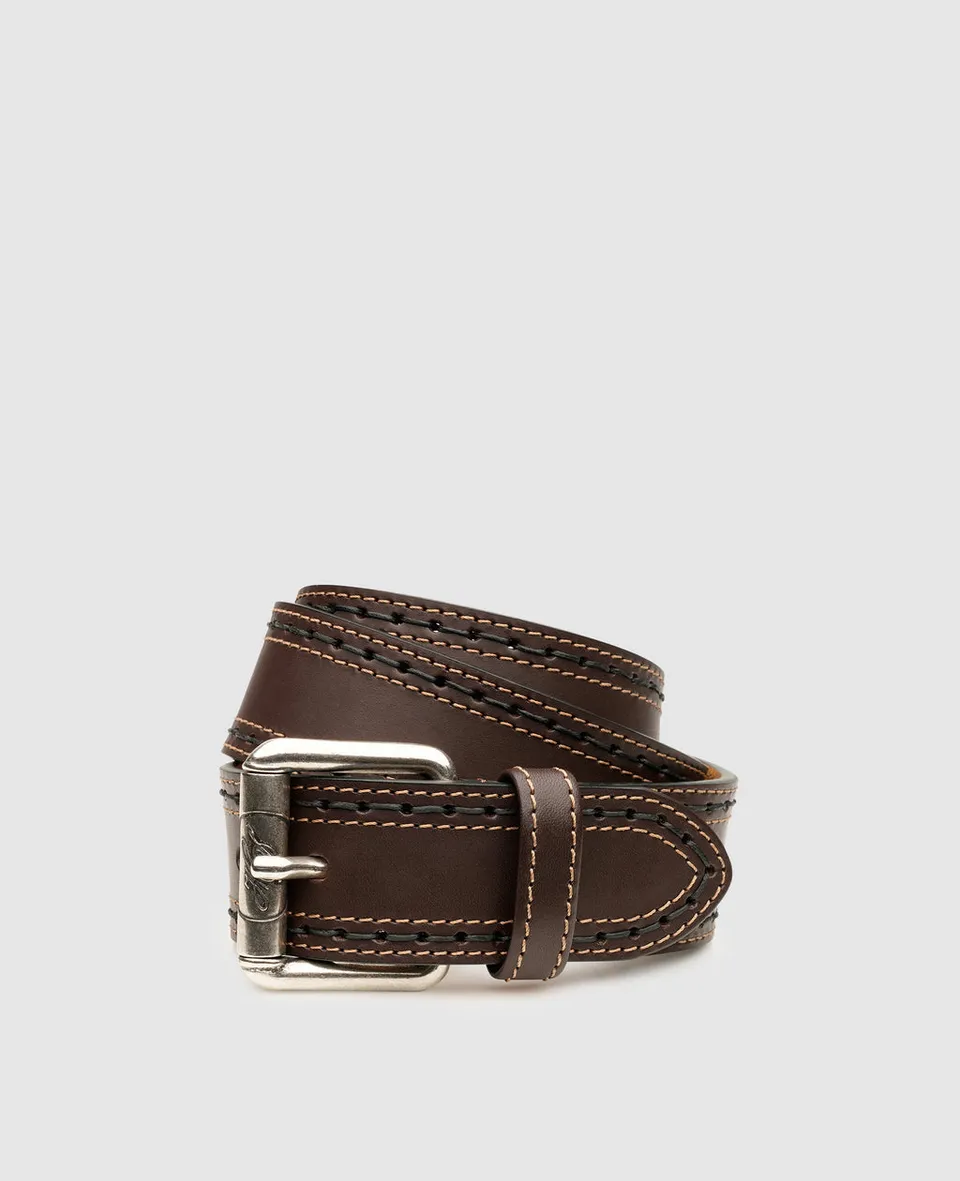 heinrich-dinkelacker-dusan-plain-n-lederg-rtel-dunkelbraun-40-mm image 1