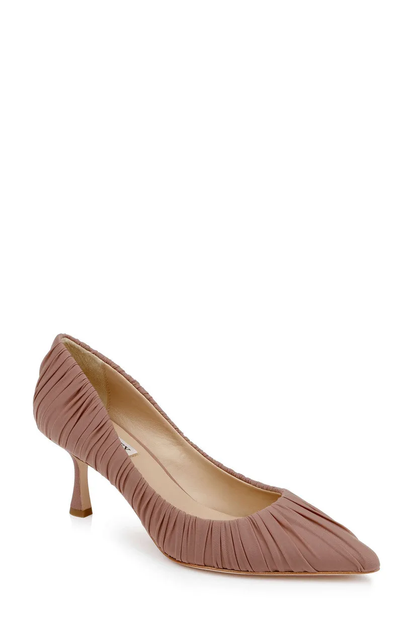 badgley-mischka-verity-pumps-ivory-fabric-kitten-heel image 1
