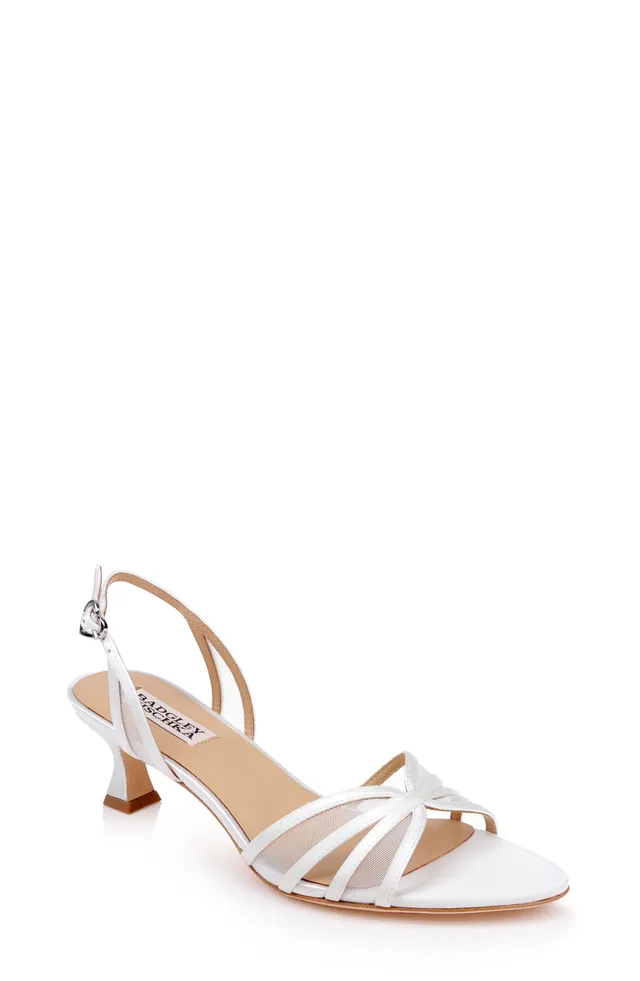 badgley-mischka-yoana-sandalen-schwarz-kittenabsatz-mesh image 1