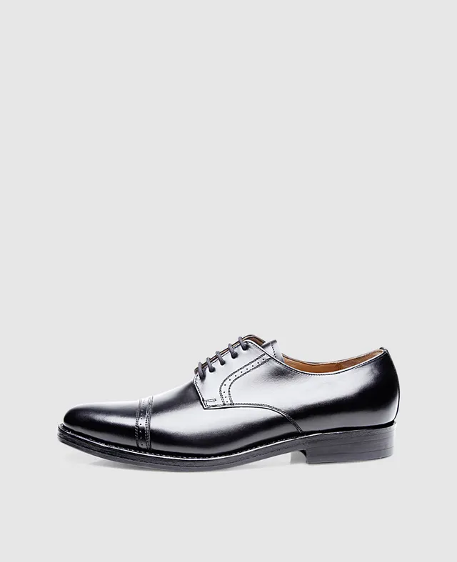 heinrich-dinkelacker-milano-quarter-brogue-derby-schwarz-leder image 1