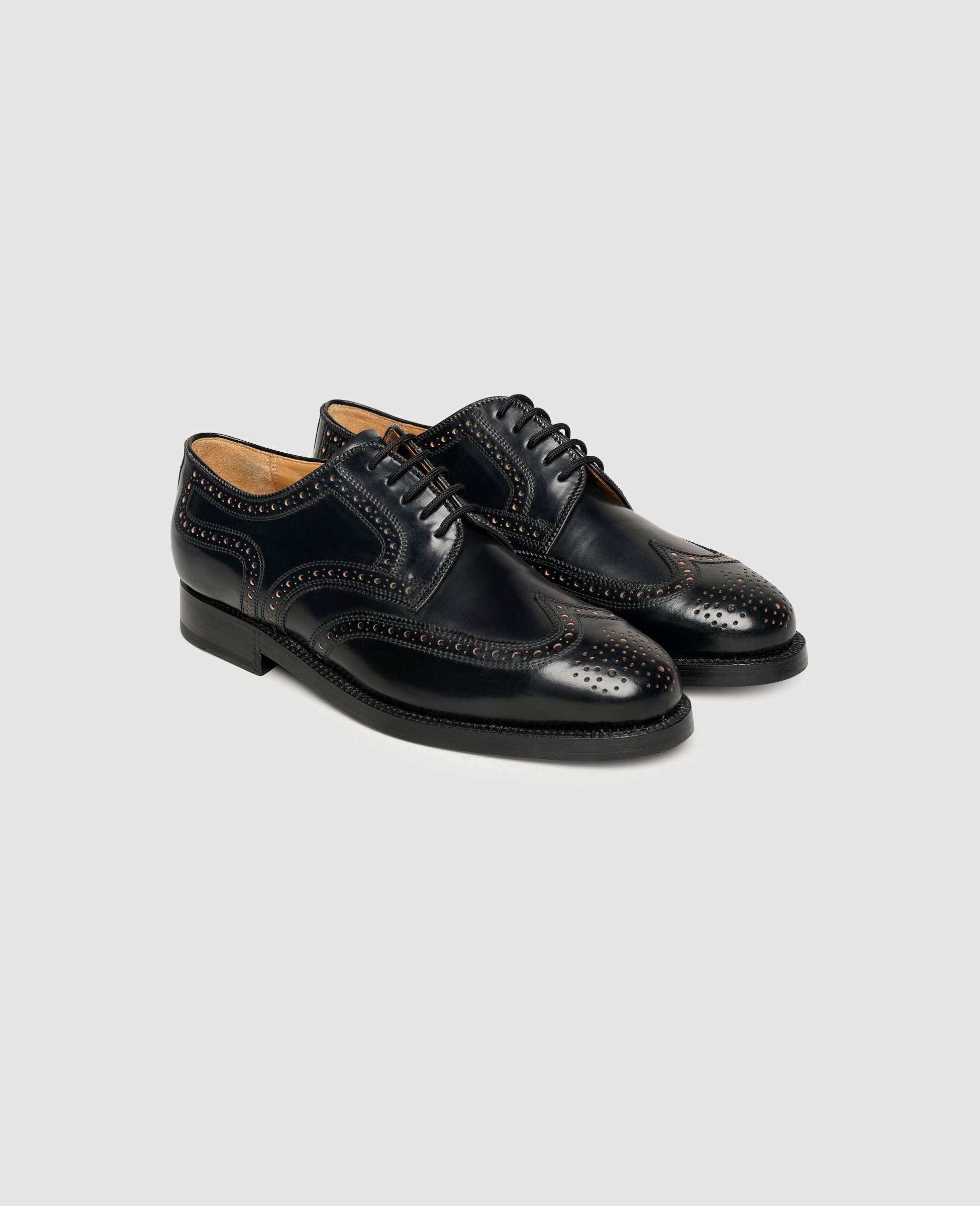 heinrich-dinkelacker-london-full-brogue-derby-schwarz-cordovan image 2