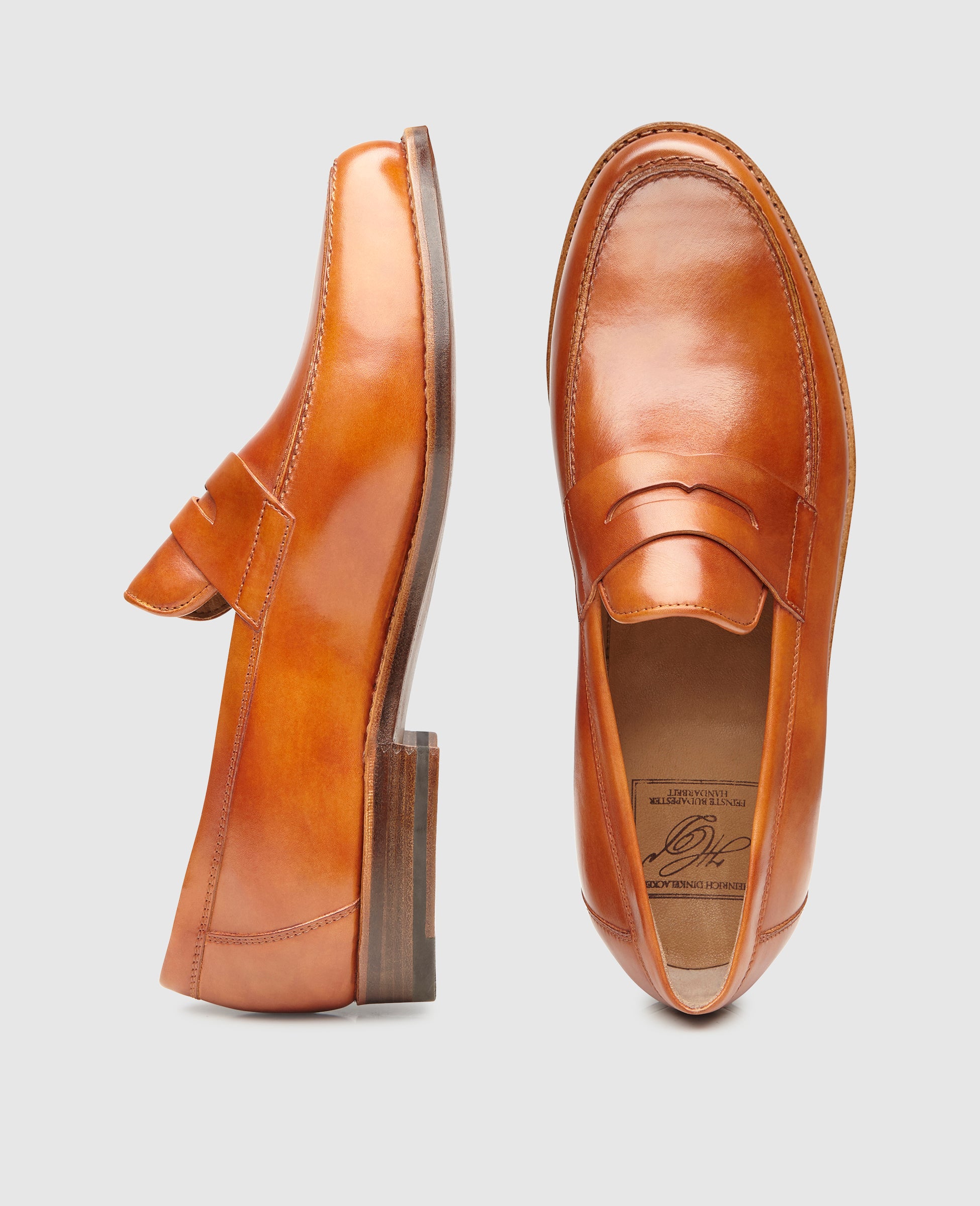 heinrich-dinkelacker-wien-plain-tc-penny-loafer-cognac-leder image 5