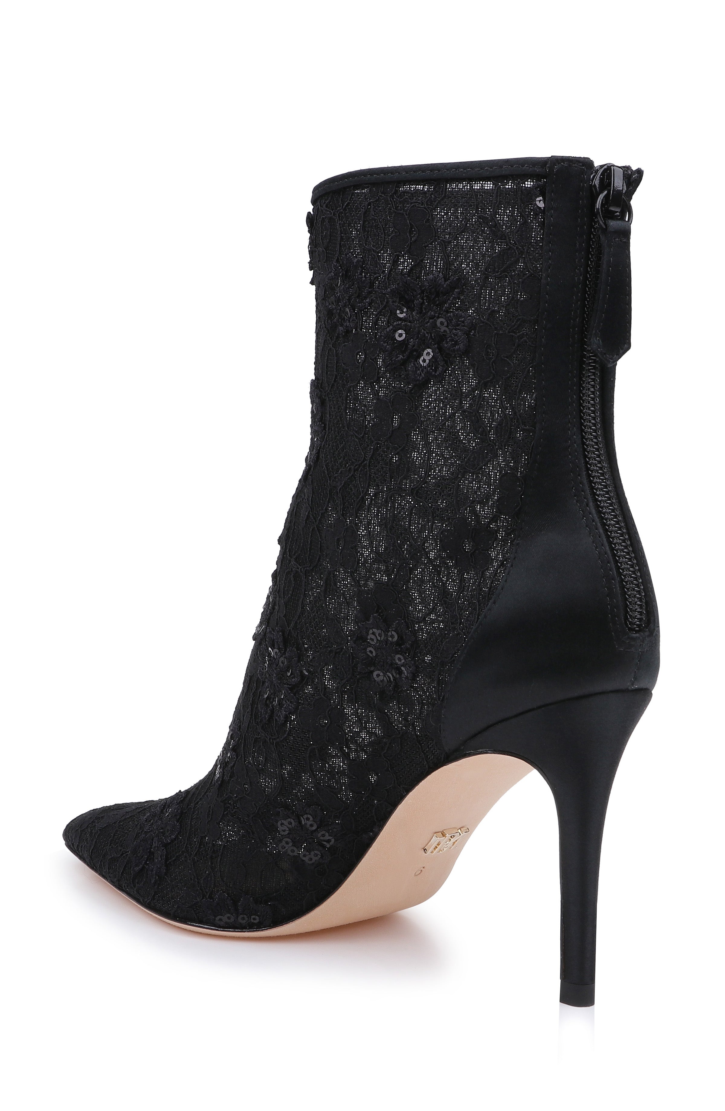 badgley-mischka-raya-stiefelette-schwarz-spitze-stiletto image 2