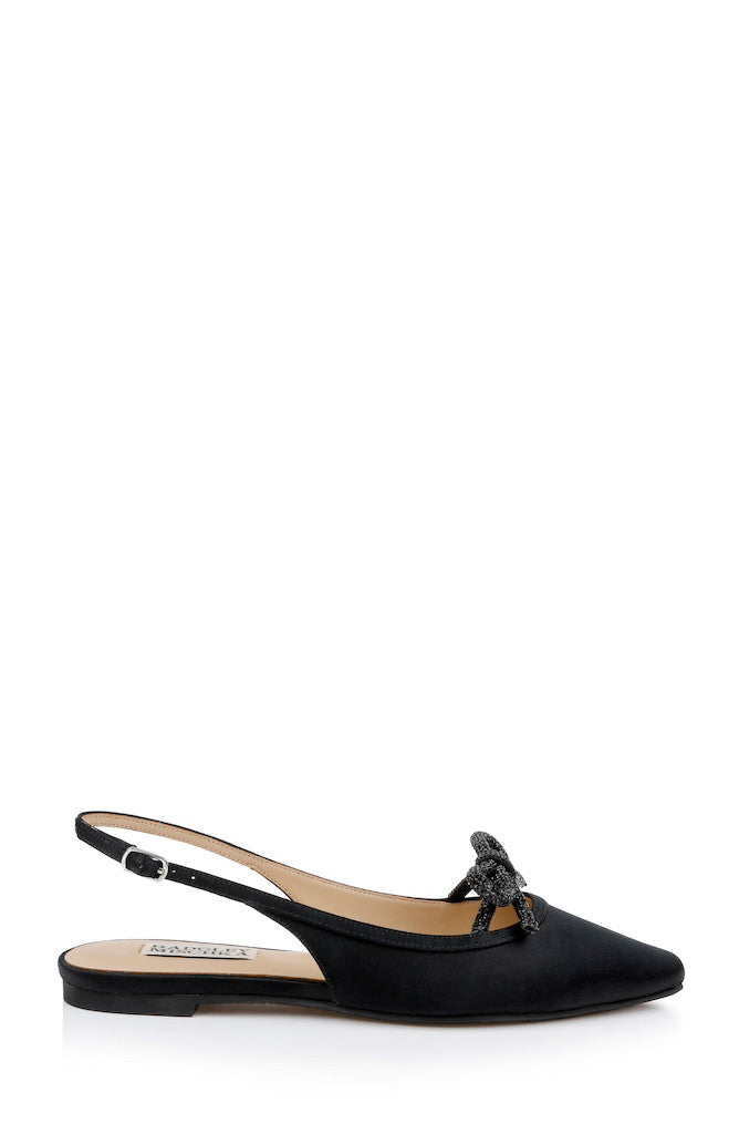 badgley-mischka-genesis-ballerinas-schwarz-satin-schleife image 8