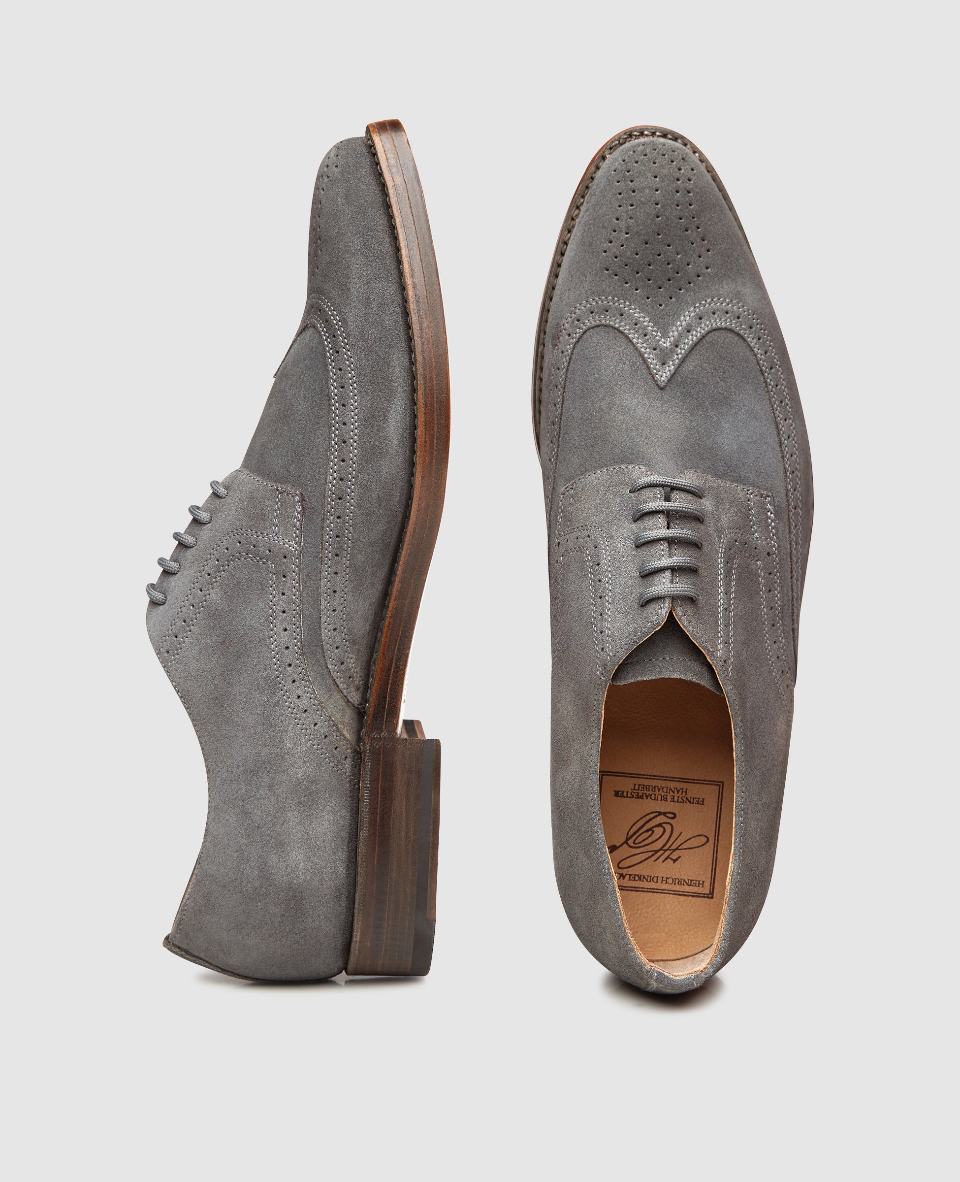 heinrich-dinkelacker-milano-full-brogue-v-derby-grau-velours image 5
