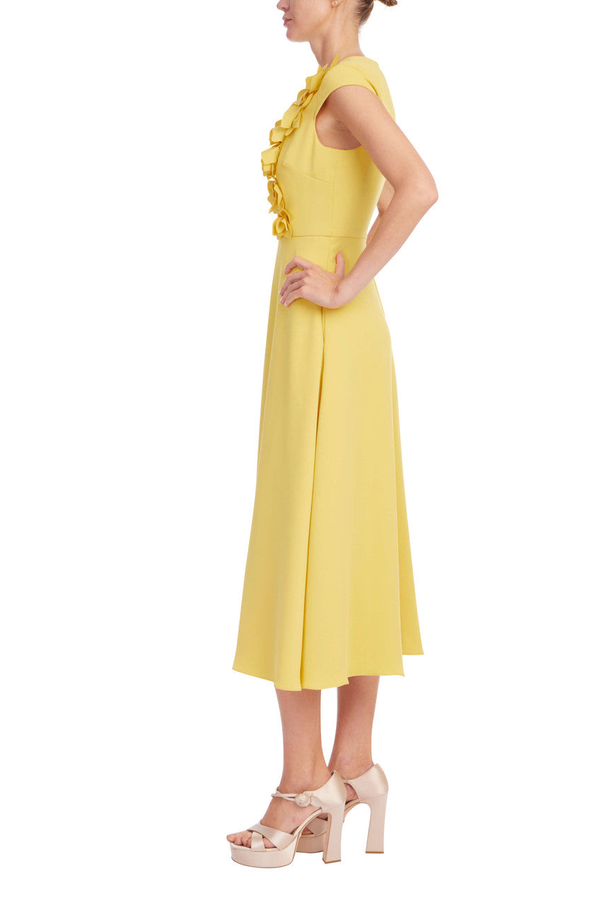 badgley-mischka-midi-cocktailkleid-marigold-blumen-3d image 2