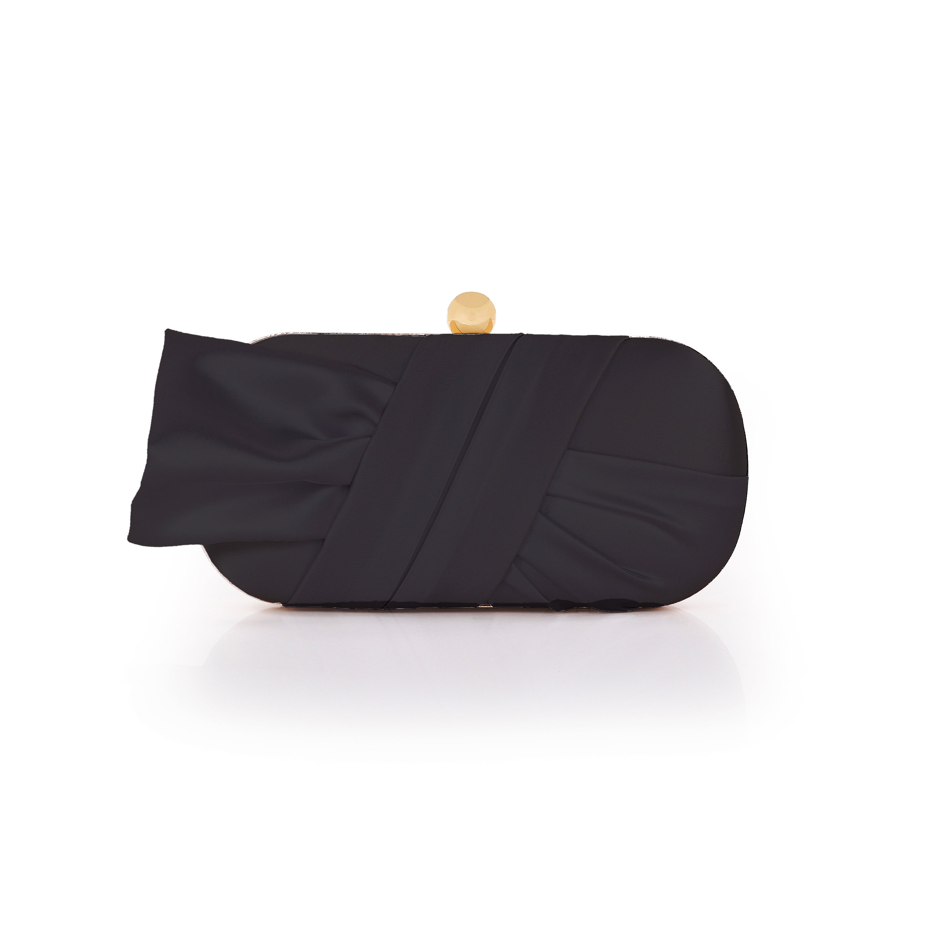 badgley-mischka-margo-satin-tie-minaudiere-clutch-schwarz-satin image 1