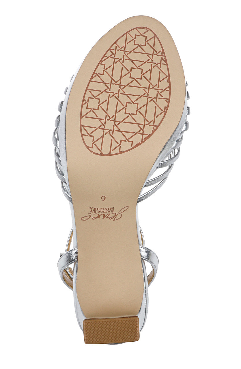 badgley-mischka-skylar-peep-toe-plateau-sandalen-silber image 6