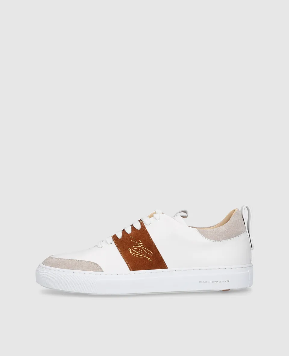 heinrich-dinkelacker-turin-tennis-sneaker-np-wei-rotbraun image 1