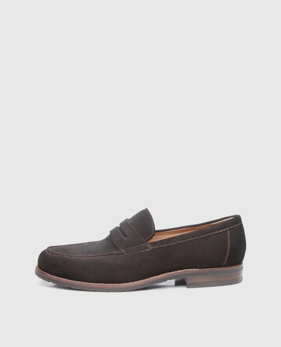 heinrich-dinkelacker-wien-plain-v-penny-loafer-espresso-velours image 1