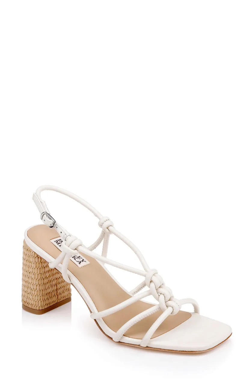 badgley-mischka-xiara-slingback-sandale-creme-leder-blockabsatz image 1