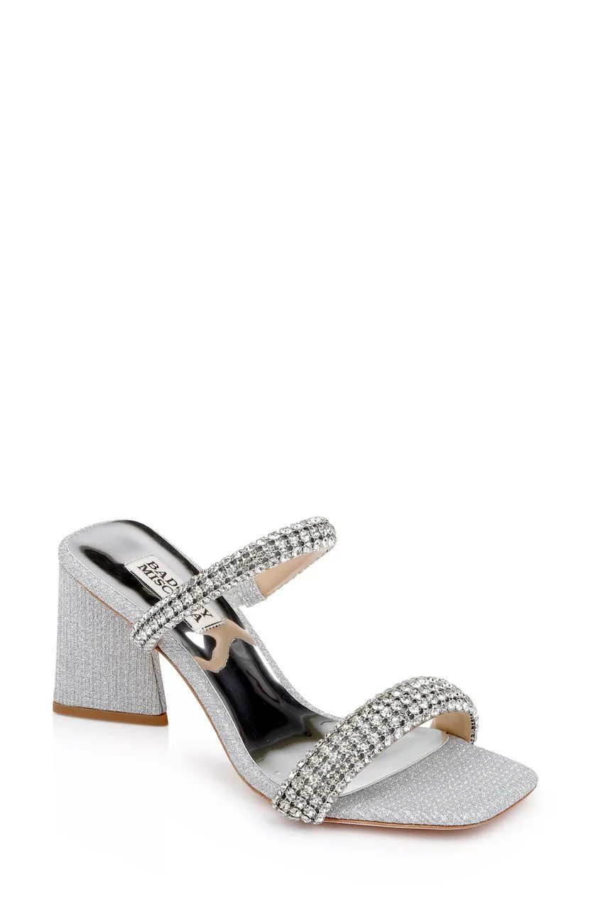 badgley-mischka-frankie-pantolette-fuchsia-blockabsatz-strass image 1