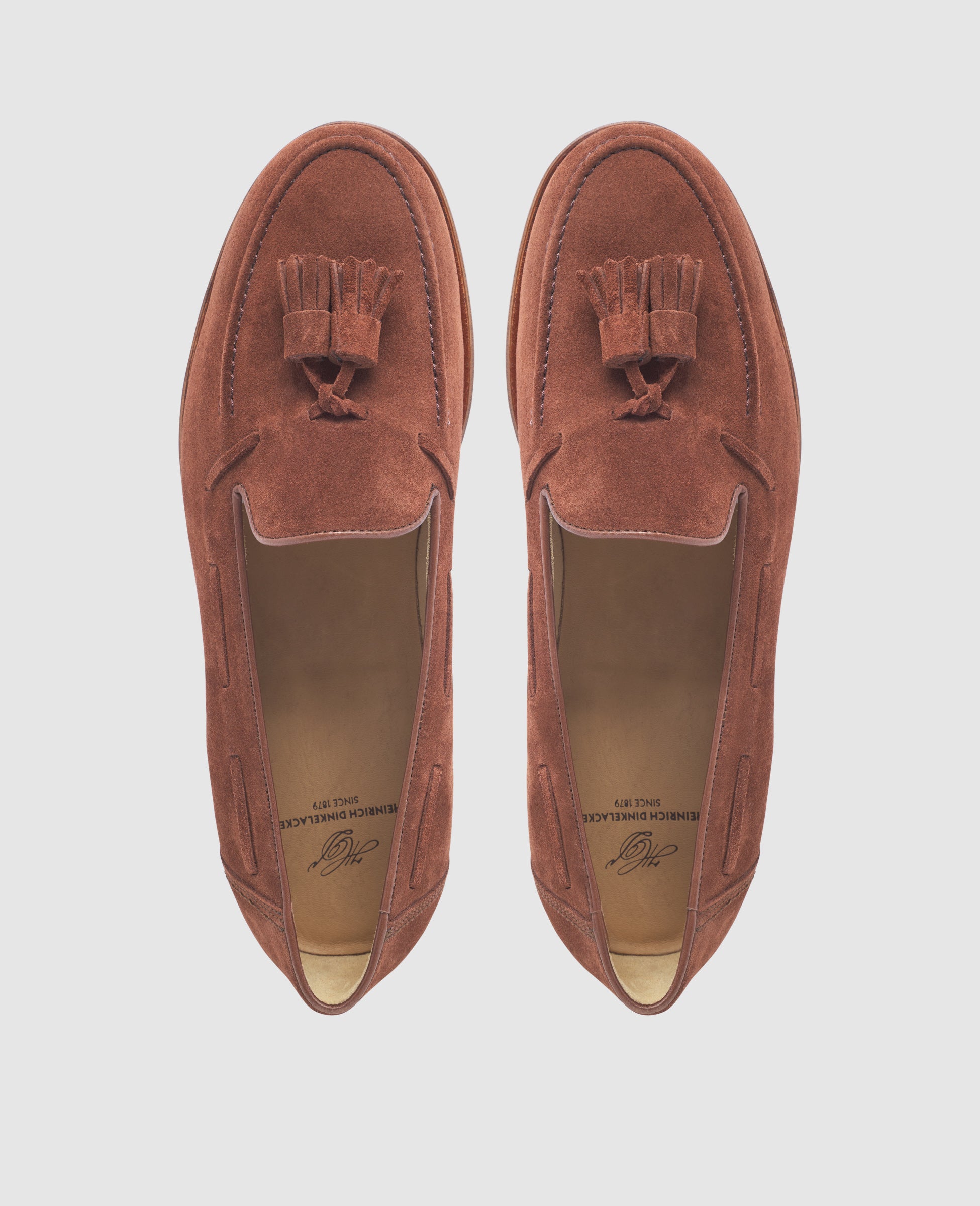 heinrich-dinkelacker-wien-plain-tassel-v-loafer-rotbraun-velours-2 image 6