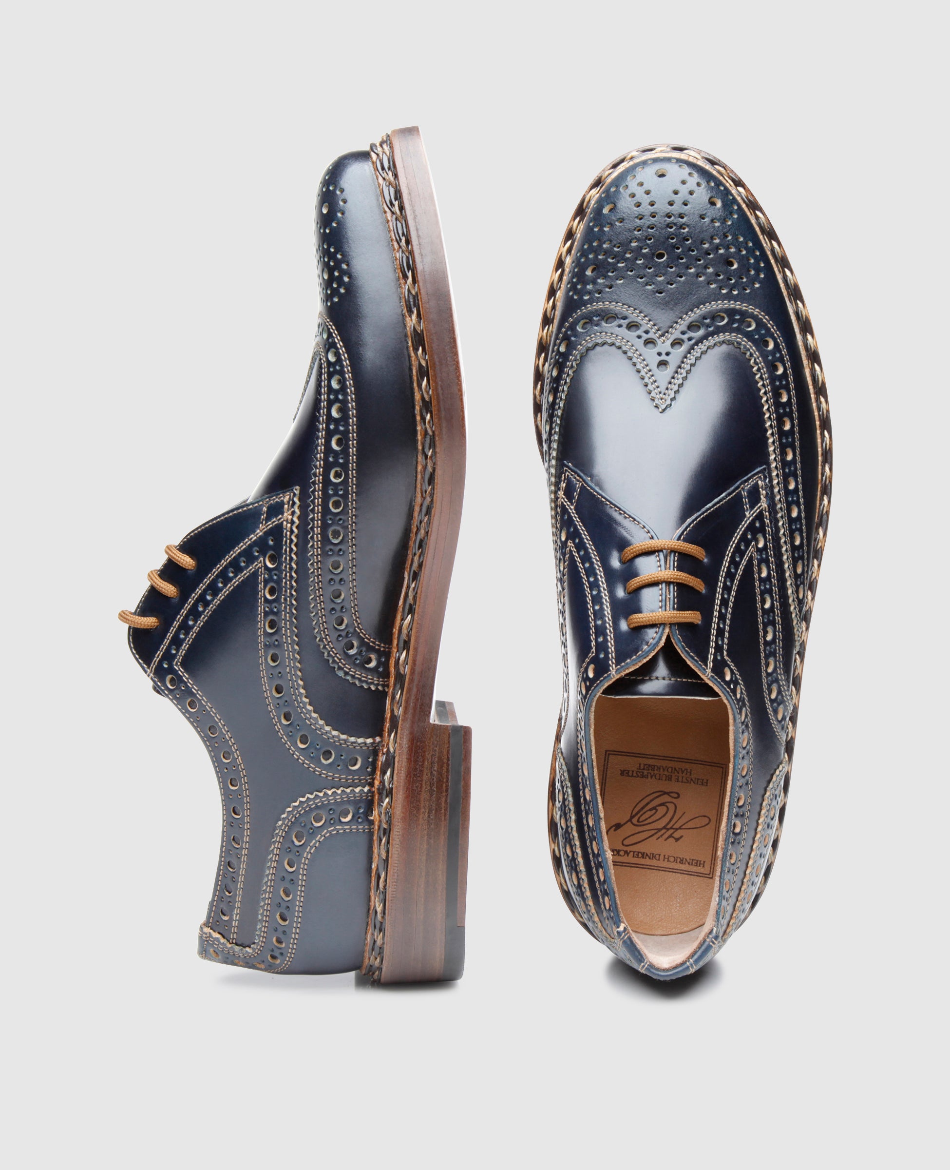 heinrich-dinkelacker-buda-full-brogue-c-herrenschuh-navy-cordovan image 8