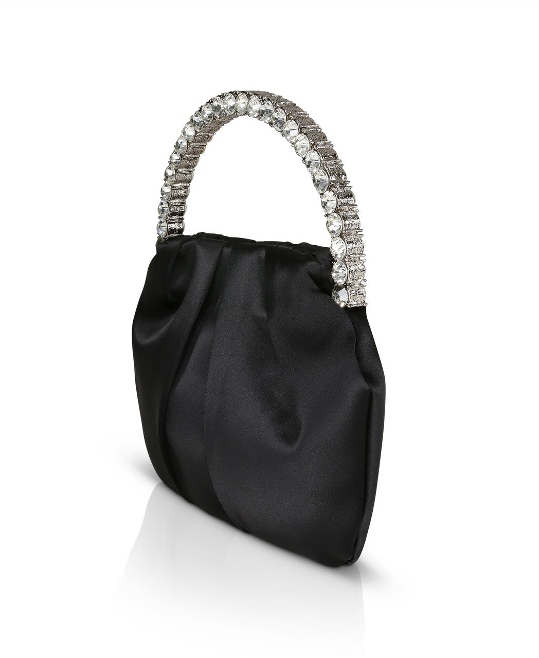 badgley-mischka-audrey-satin-clutch-schwarz-plissee image 6