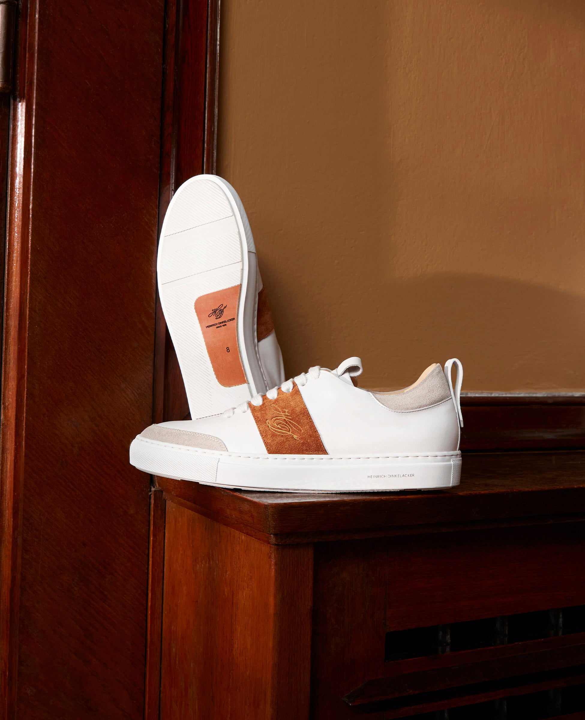 heinrich-dinkelacker-turin-tennis-np-sneaker-wei-rotbraun image 8
