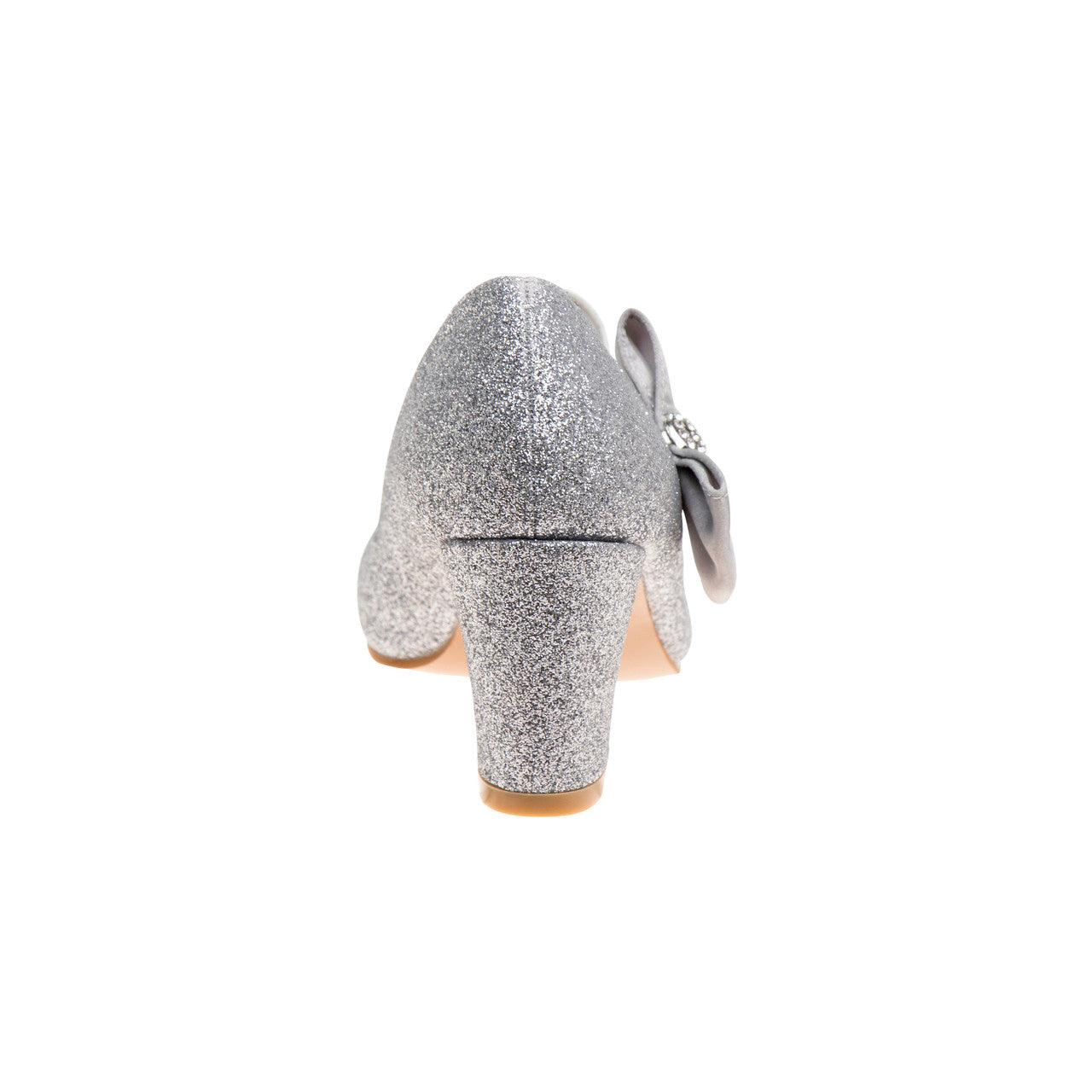 badgley-mischka-girls-glitzer-pumps-silber-2-zoll-schleife image 4
