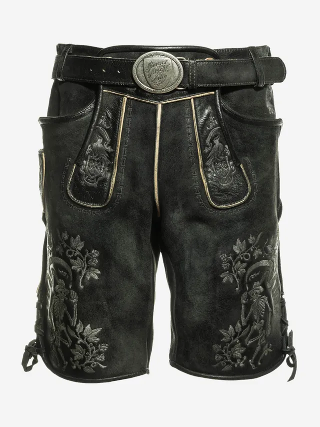 himmel-arsch-zwirn-boandlkramer-lederhose-mit-g-rtel-wildbock image 1