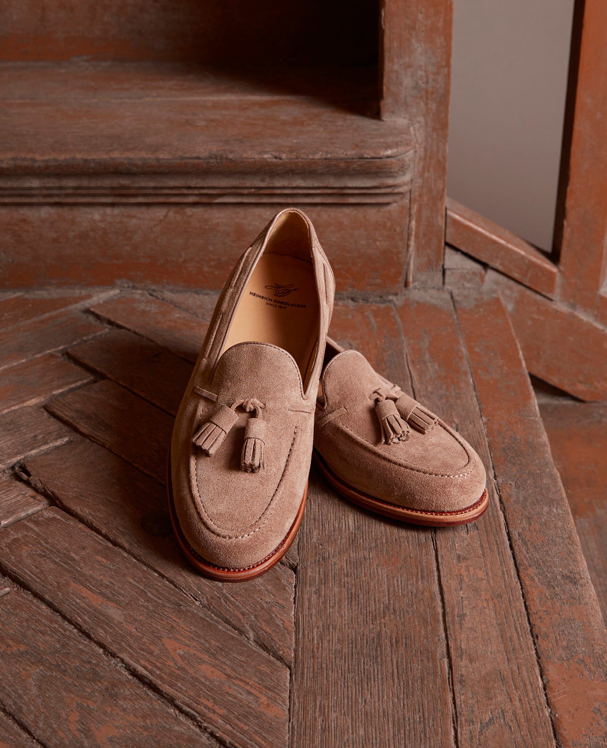 heinrich-dinkelacker-wien-plain-tassel-loafer-beige-velours image 7