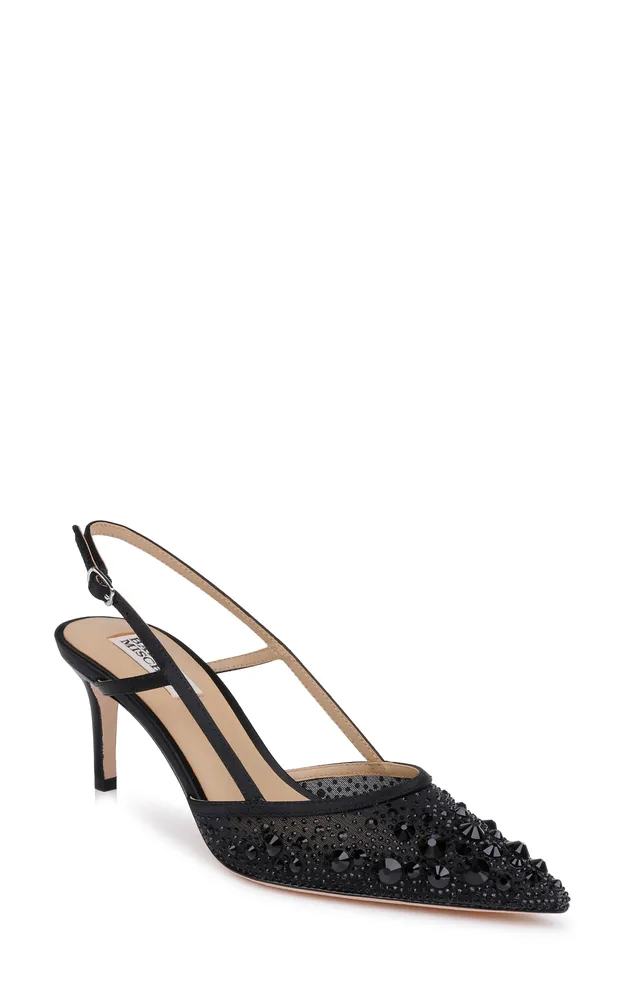 badgley-mischka-reem-slingback-pumps-schwarz-satin-strass image 1