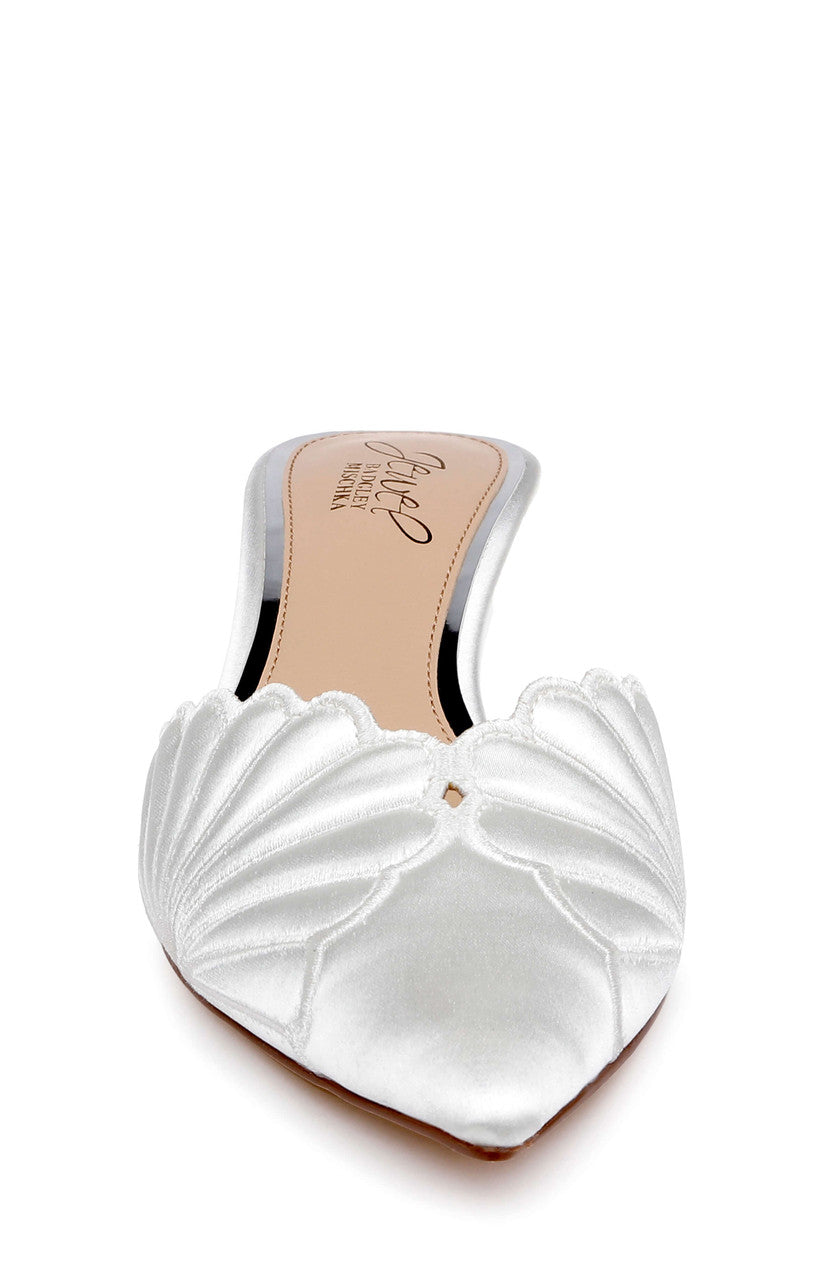 badgley-mischka-palmer-mules-satin-ivory-kitten-heel image 4
