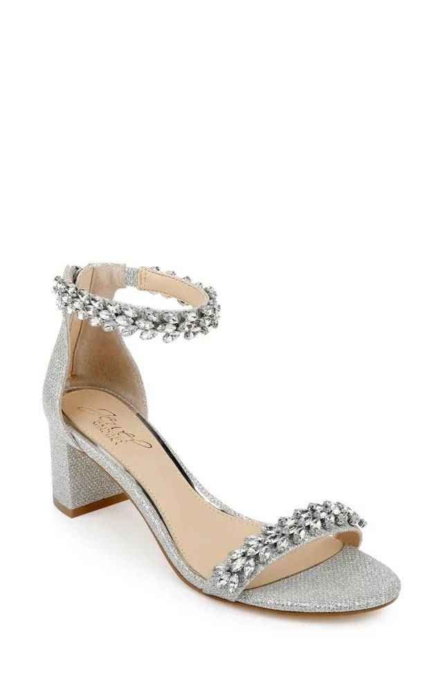 badgley-mischka-bronwen-abendschuhe-silber-blockabsatz image 1