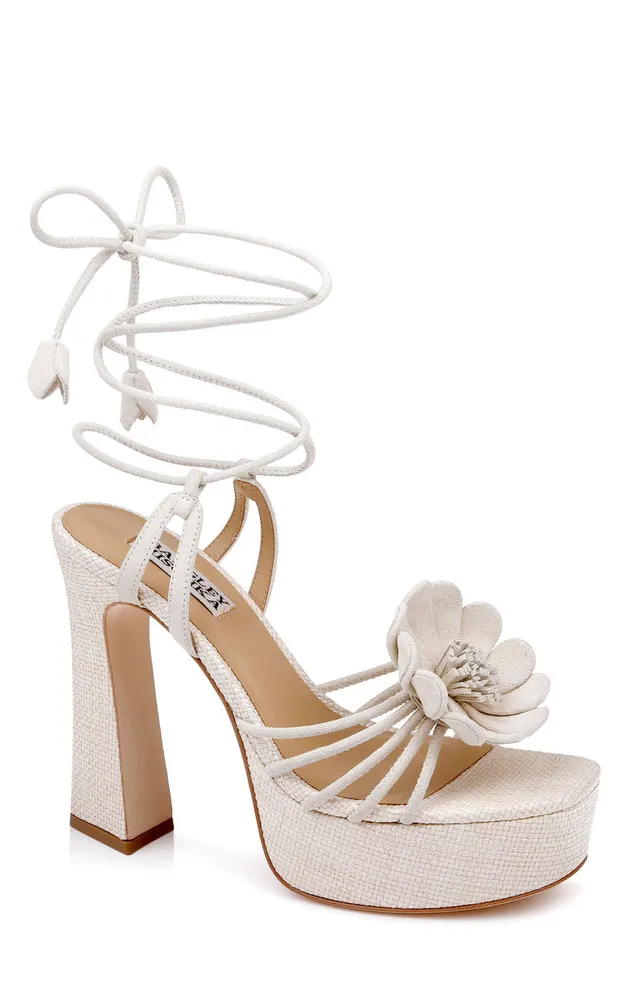 badgley-mischka-wanette-schn-rsandale-creme-suede-blockabsatz image 1