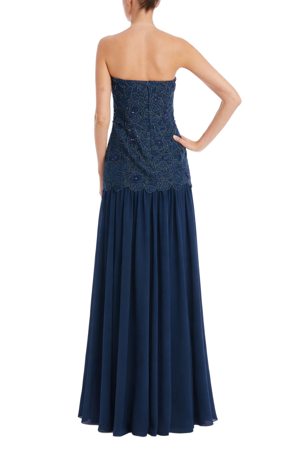 badgley-mischka-lace-corset-bodice-gown-navy-spitze image 3