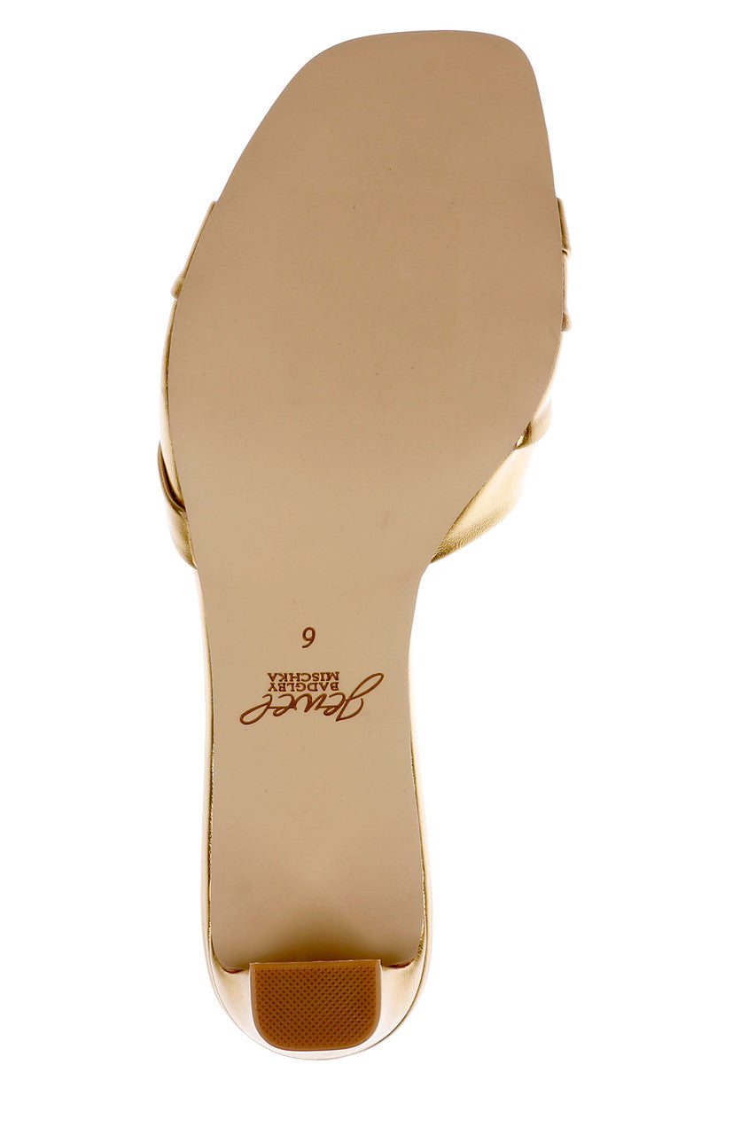 badgley-mischka-paris-slide-sandalen-gold-metallic-blockabsatz image 6