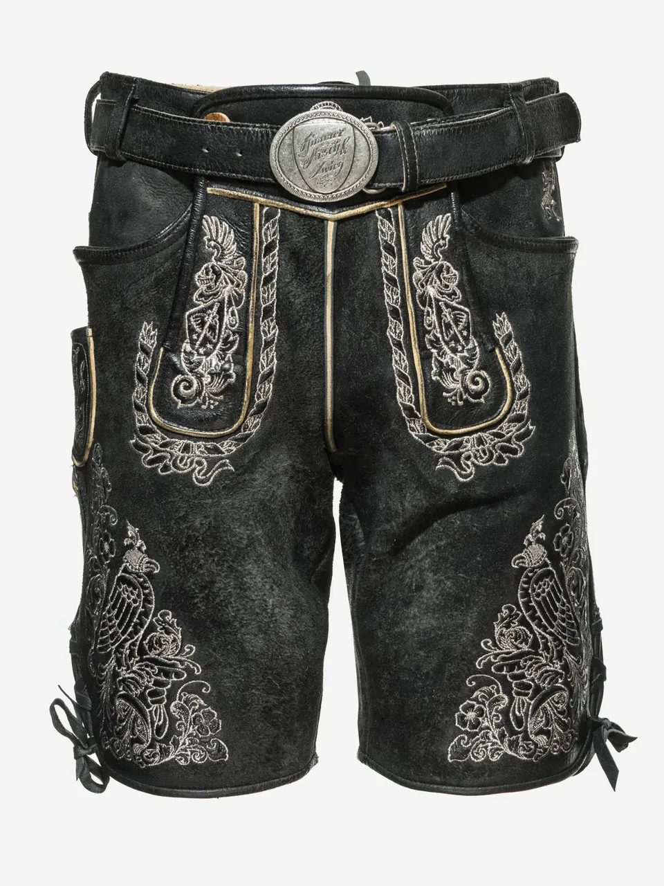 himmel-arsch-zwirn-falkner-lederhose-wildbock-mit-g-rtel image 1