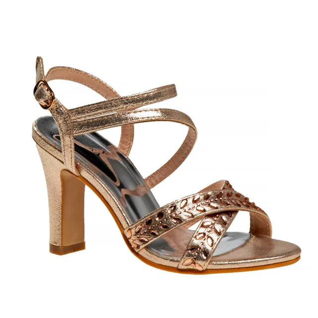 badgley-mischka-m-dchen-schuhe-rose-gold-blockabsatz-metall image 1