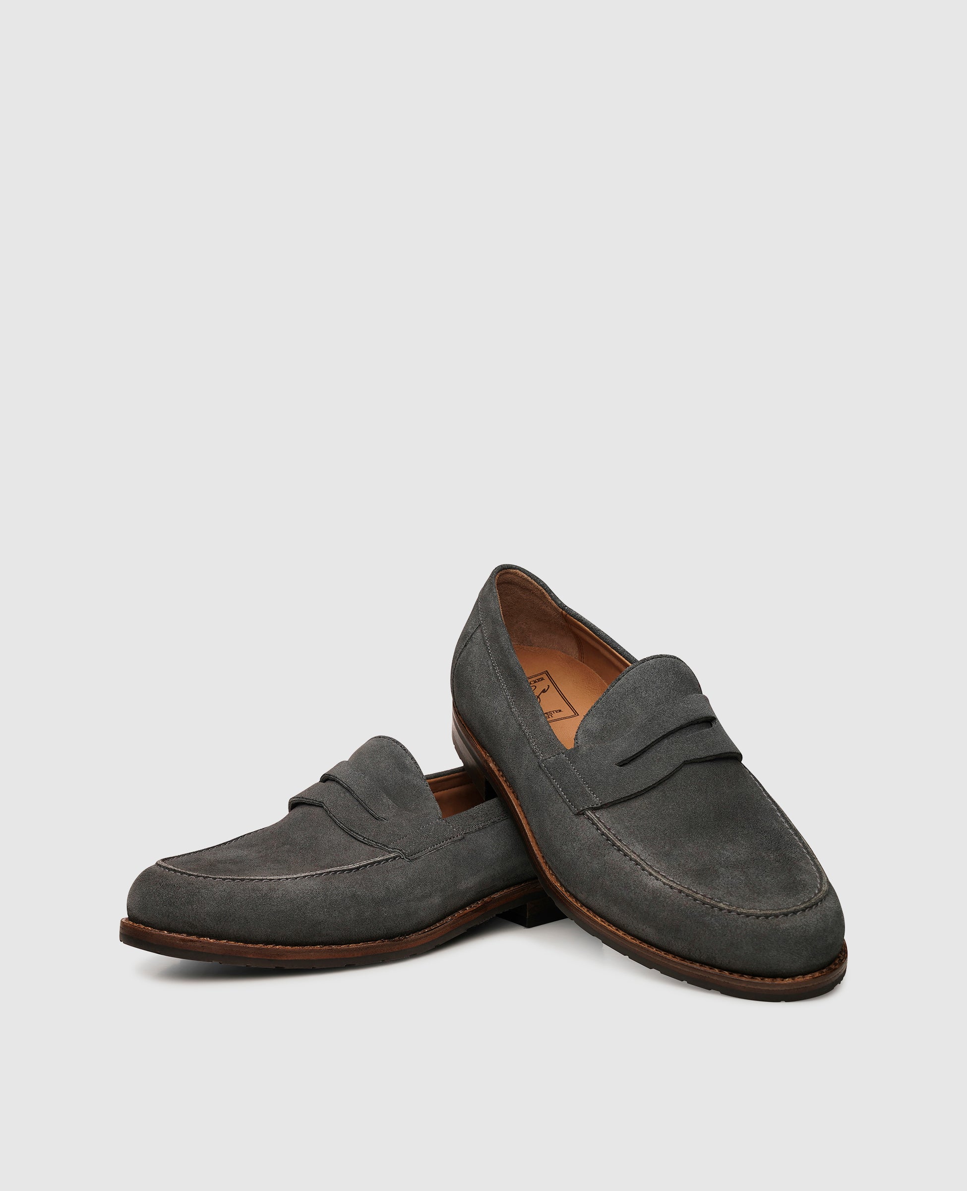 heinrich-dinkelacker-wien-plain-v-loafer-grau-velours image 4