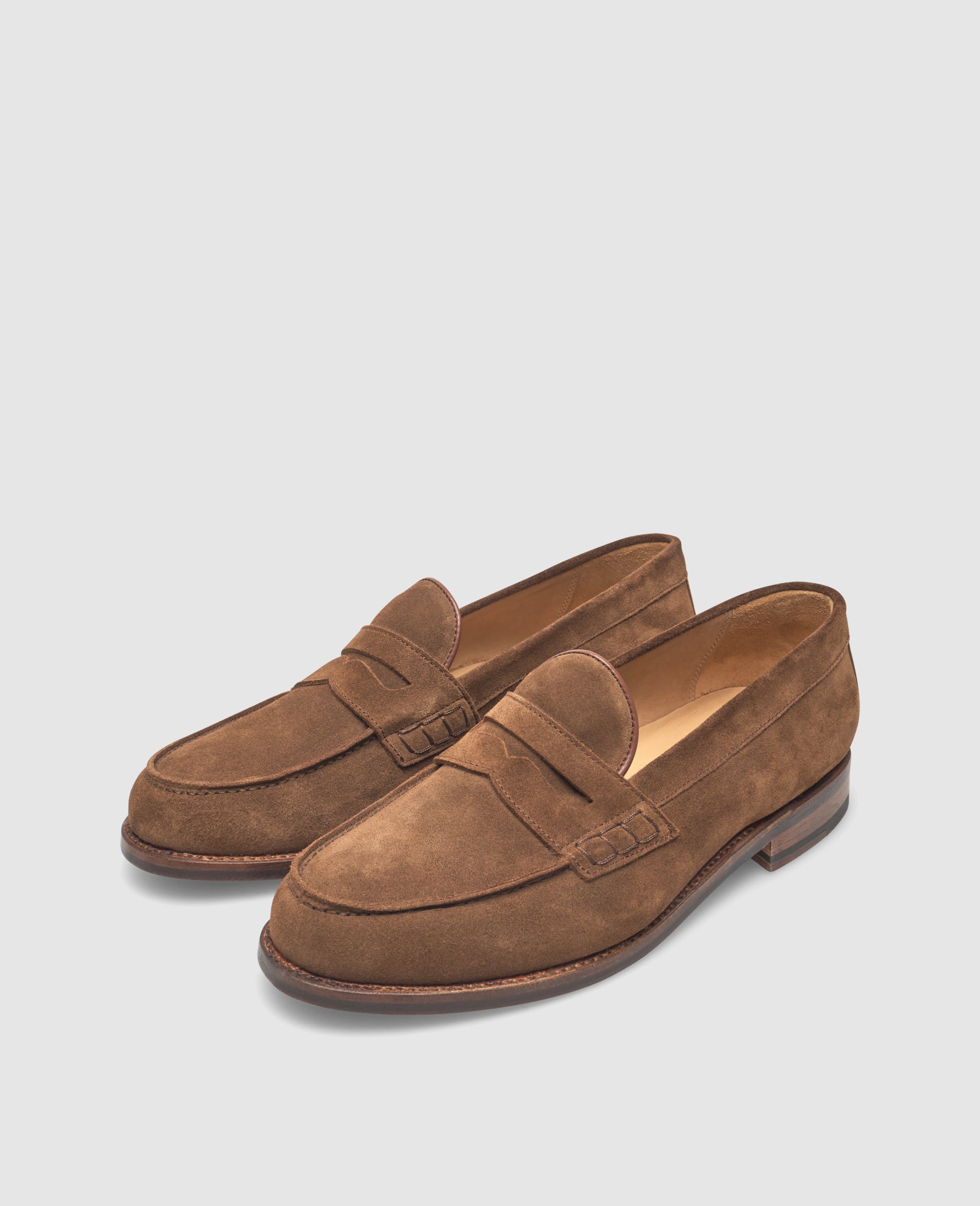 heinrich-dinkelacker-wien-plain-v-loafer-mittelbraun-velours-2 image 2
